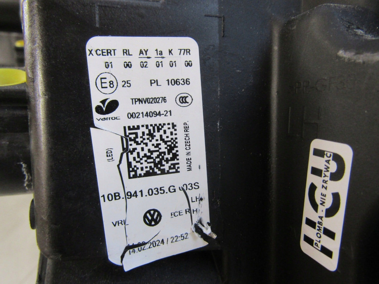 VOLKSWAGEN ID3 FULL LED IQ 19- LH 10B941035G HEADLIGHT