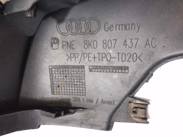 AUDI A4 B8/8K 2011-2016 Front Bumper OEM: 8K0807437AC